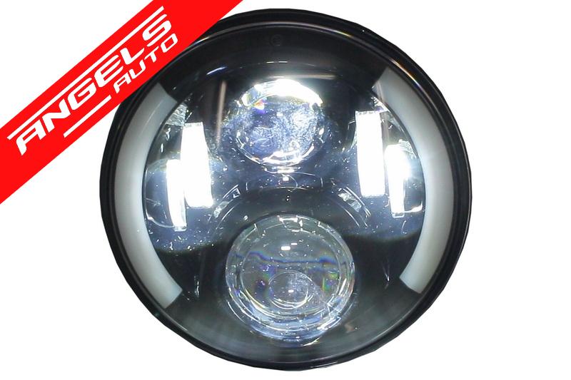 Faruri Full LED compatibile cu Jeep Wrangler JK 07-17 compatibile cu Mercedes G-Class W463 - imagine 3