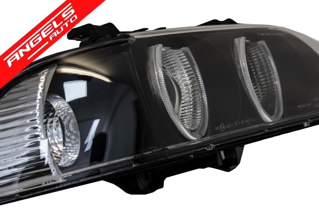 Faruri compatibile cu BMW Seria 5 E39 cu Lupe Angel Eyes 96-03 Facelift LCI Black - imagine 6