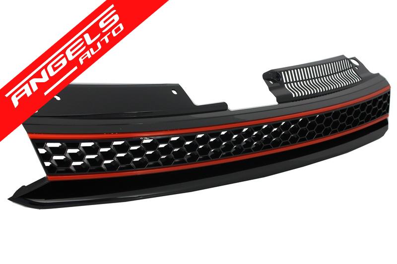 Grila Centrala compatibila cu Volkswagen compatibila cu VW compatibila cu Golf 6 VI 2008-2012 GTI Design - imagine 2
