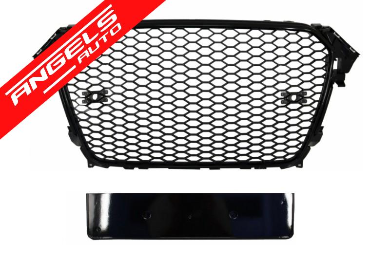 Grila RS compatibila cu Audi A4 B8 Facelift 2012-2015 RS4 Negru-Lucios