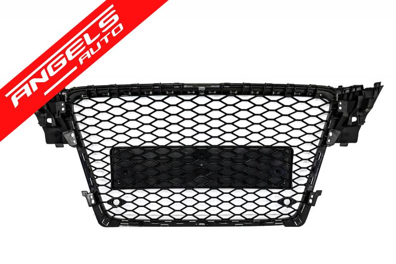 Grila compatibila cu Audi A4 B8 (2008-2011) RS Design Negru Lucios RS4 - imagine 4