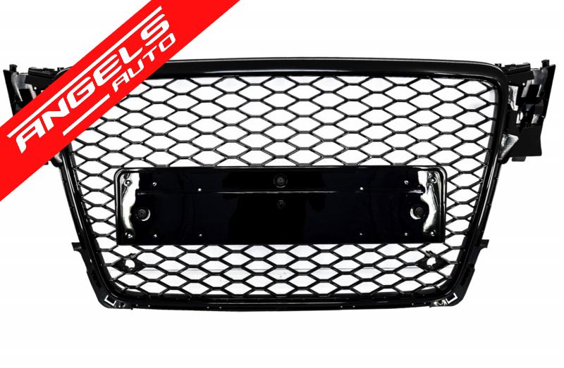 Grila compatibila cu Audi A4 B8 (2008-2011) RS Design Negru Lucios RS4