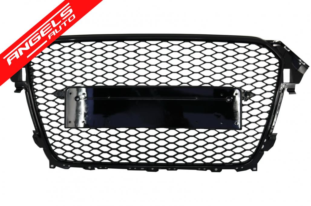 Grila compatibila cu Audi A4 B8 Facelift (2012-2015) RS Look Negru Lucios