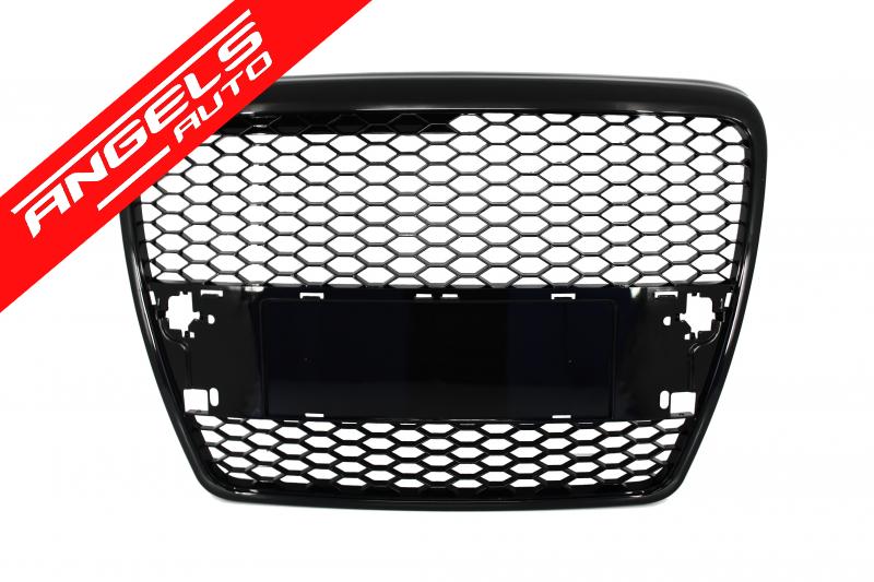 Grila compatibila cu Audi A6 4F C6 (2004-2011) RS Design Negru Lucios RS6 - imagine 3