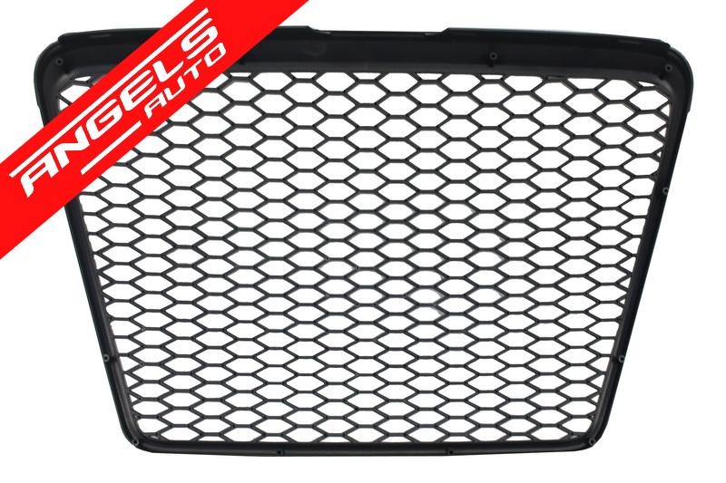 Grila compatibila cu Audi A6 4F2 C6 (2004-2011) RS Design Negru Lucios RS6 - imagine 3
