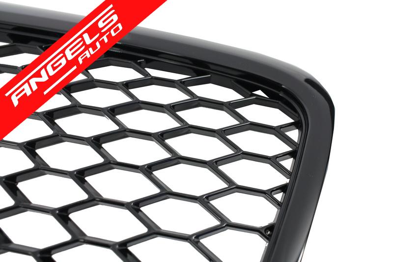Grila compatibila cu Audi A6 4F2 C6 (2004-2011) RS Design Negru Lucios RS6 - imagine 4