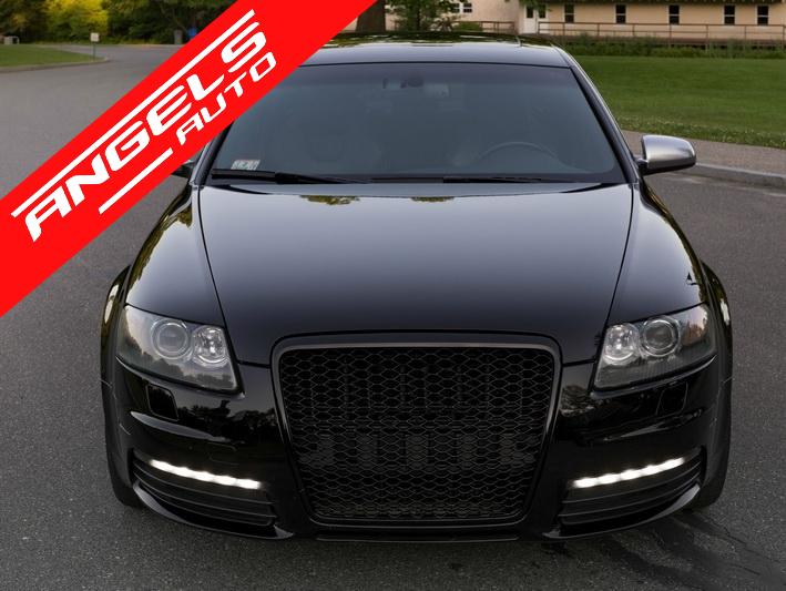 Grila compatibila cu Audi A6 4F2 C6 (2004-2011) RS Design Negru Lucios RS6 - imagine 8