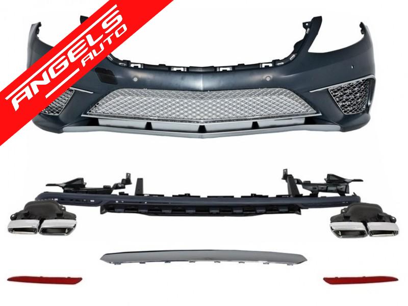 Pachet AMG compatibil cu Mercedes W222 S-Class 2013-up S63 AMG Bara Fata si Difuzor