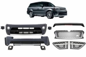 Pachet compatibil cu Range Rover Sport 09-13 Facelift Kit Autobiography Grile Gri
