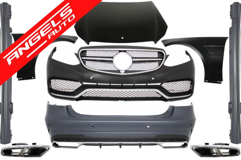 Kit compatibil cu Mercedes AMG W212 E-Class Facelift 2013-up Kit E63 Complet cu Tobe