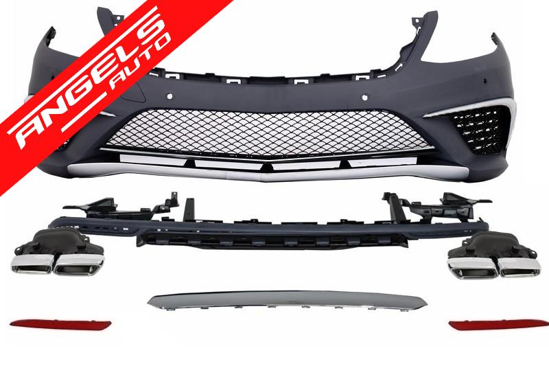 Bara Fata si Difuzor cu Tobe S63 AMG compatibile cu Mercedes W222 S-Class 2013-up