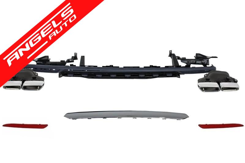 Bara Fata si Difuzor cu Tobe S63 AMG compatibile cu Mercedes W222 S-Class 2013-up - imagine 3