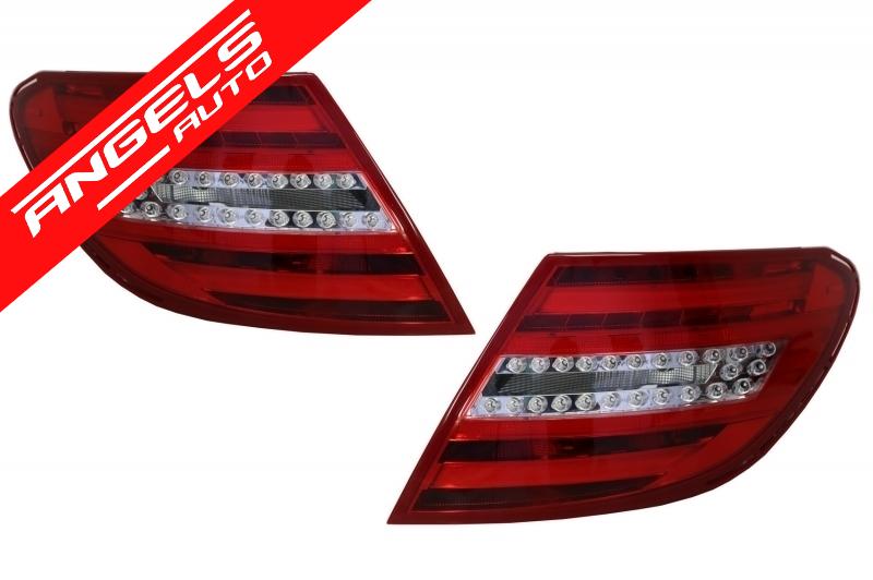 Pachet Exterior compatibil cu Mercedes C-class W204 C204 Facelift AMG cu Stopuri LED - imagine 3