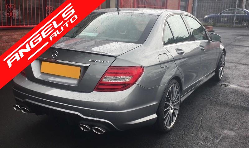 Pachet Exterior compatibil cu Mercedes C-class W204 C204 Facelift AMG cu Stopuri LED - imagine 8