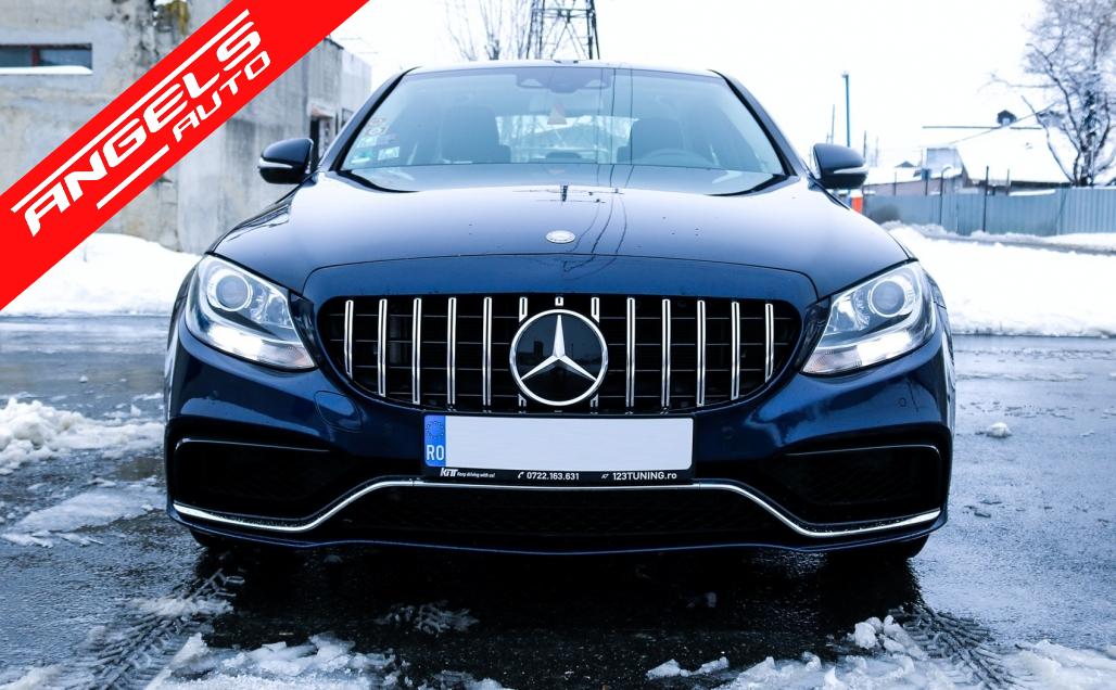 Pachet compatibil cu Mercedes C-Class W205 Sedan (2014-2018) Kit AMG C63 Design - imagine 10