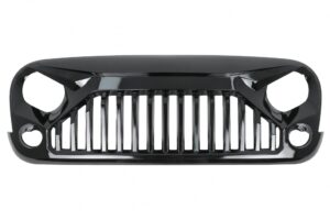 Grila compatibila cu Jeep Wrangler Rubicon JK 07-17 Angry Bird Look Negru Lucios