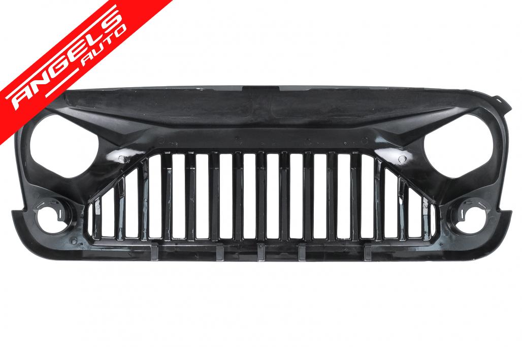 Grila compatibila cu Jeep Wrangler Rubicon JK 07-17 Angry Bird Look Negru Lucios - imagine 4