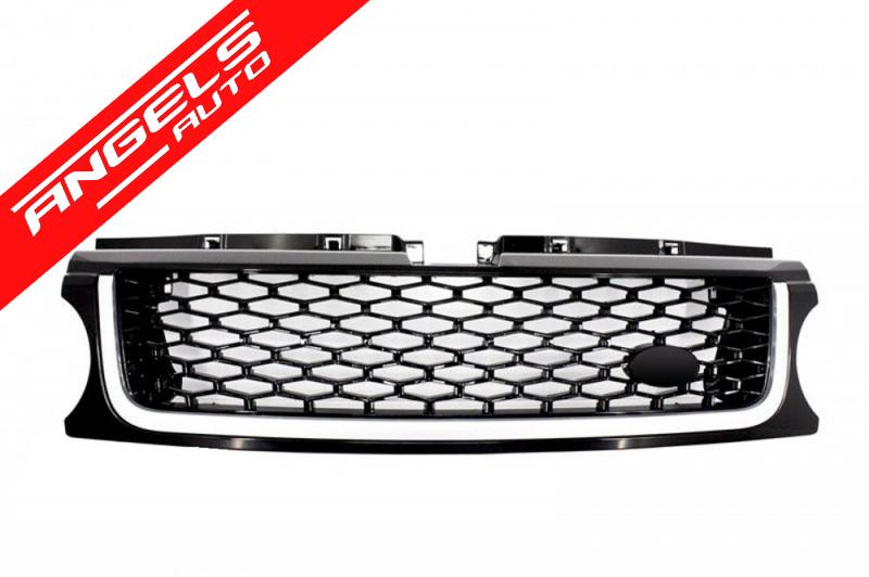 Grila Grile compatibila cu Range Rover Sport Facelift 09-13 Autobiography All Black - imagine 2