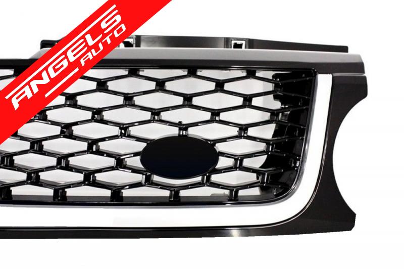 Grila Grile compatibila cu Range Rover Sport Facelift 09-13 Autobiography All Black - imagine 3