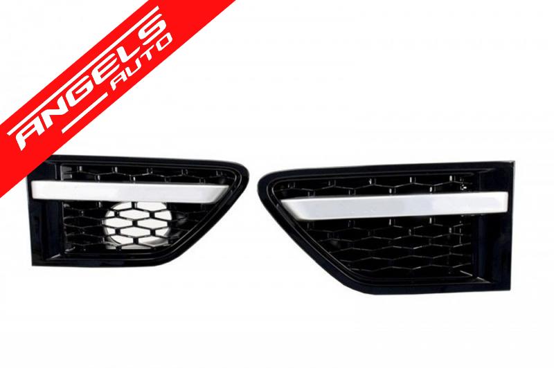 Grila Grile compatibila cu Range Rover Sport Facelift 09-13 Autobiography All Black - imagine 5