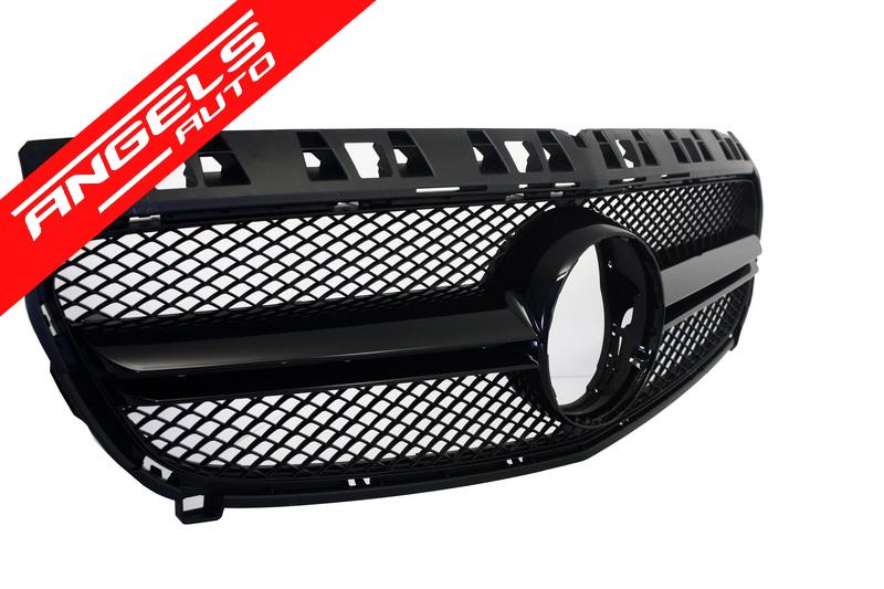 Grila compatibilaa compatibila cu Mercedes A-Class W176 (2012-2015) Fundal Negru - imagine 2
