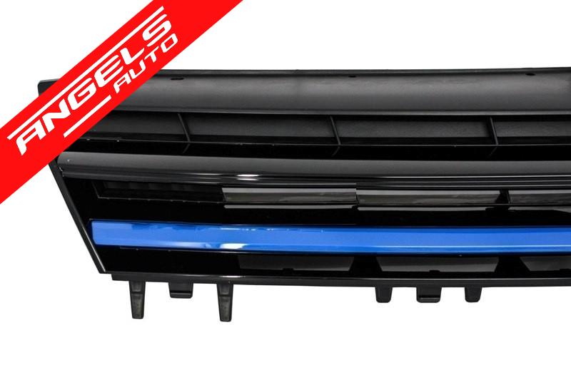 Grila compatibila cu Volkswagen compatibila cu Golf 7 (2012-up) Rline GTE Design Blue - imagine 3