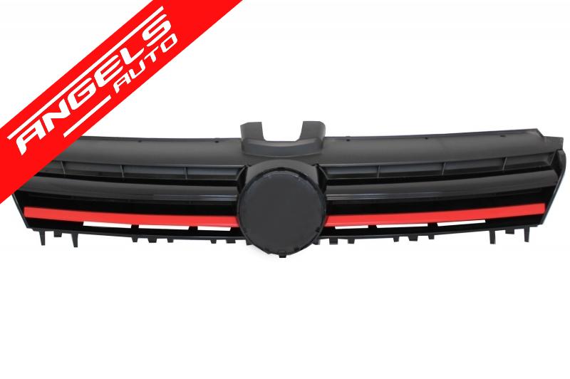 Grila GTI compatibila cu Volkswagen compatibila cu Golf 7 5G (2012-up) GTI R-line Red