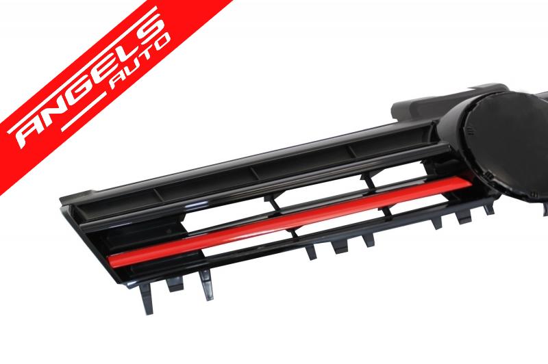 Grila GTI compatibila cu Volkswagen compatibila cu Golf 7 5G (2012-up) GTI R-line Red - imagine 3