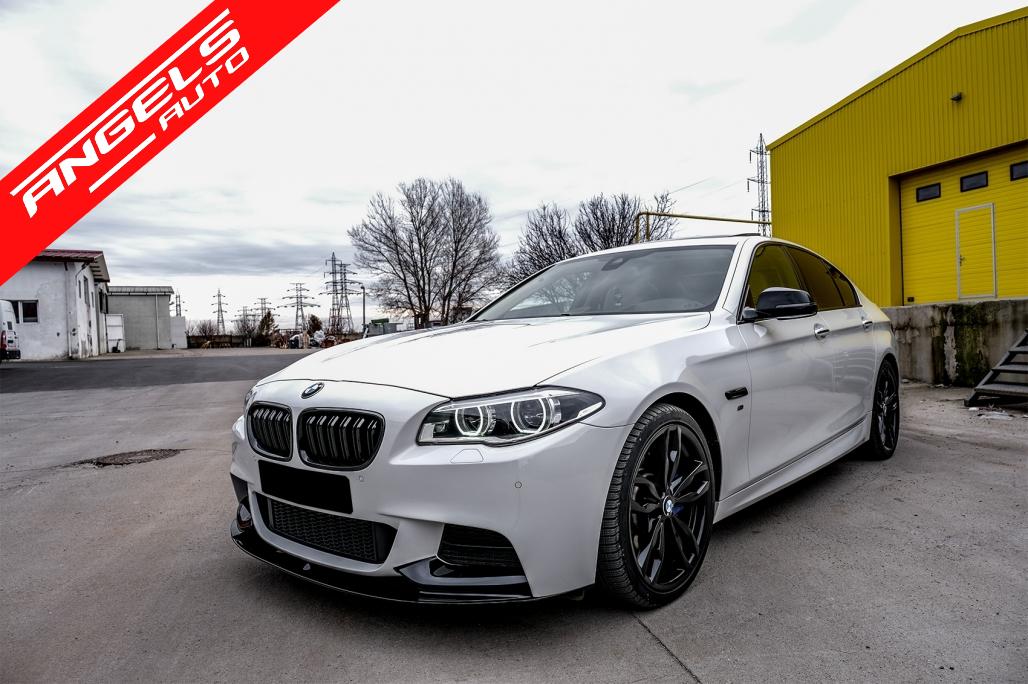 Grile Duble compatibile cu BMW Seria 5 F10 F11 (2010-up) Negru Lucios M Sport - imagine 9