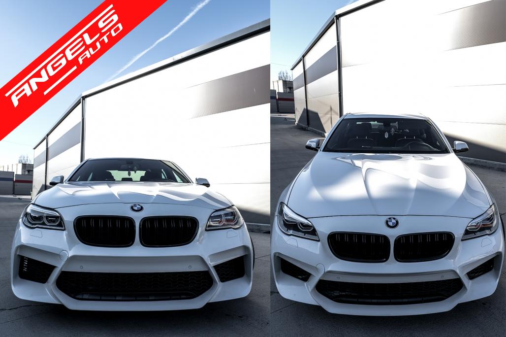 Grile Duble compatibile cu BMW Seria 5 F10 F11 (2010-up) Negru Lucios M Sport - imagine 10