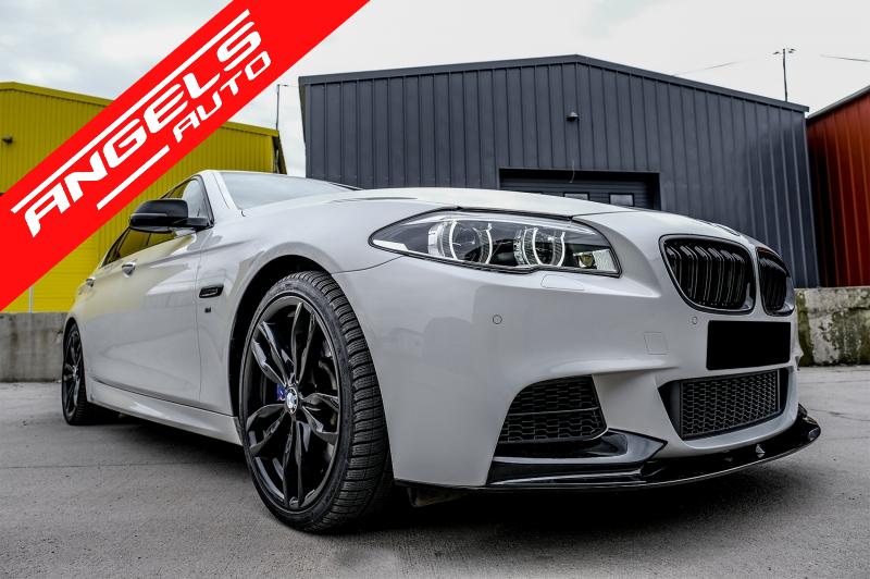Grile Duble compatibile cu BMW Seria 5 F10 F11 (2010-up) Negru Lucios M Sport - imagine 6