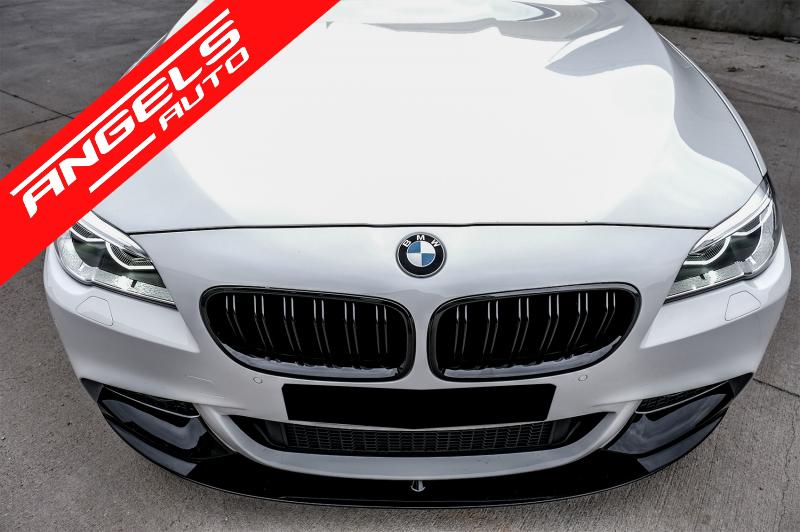 Grile Duble compatibile cu BMW Seria 5 F10 F11 (2010-up) Negru Lucios M Sport - imagine 7