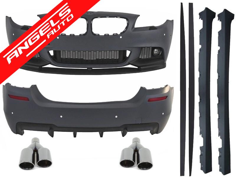 Pachet M compatibil cu BMW Seria 5 F10 2011-2014 M-Performance Tipsuri M-Power Negre
