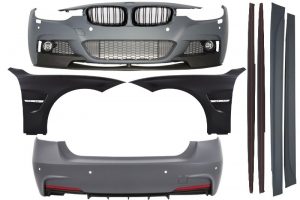 Pachet M compatibil cu BMW  Seria 3 F30 2011-up Kit M-Performance cu Aripi si Grile