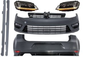 Pachet R compatibil cu VW compatibil cu  Golf 7 2012-2017 Kit R-line cu Faruri 3D LED
