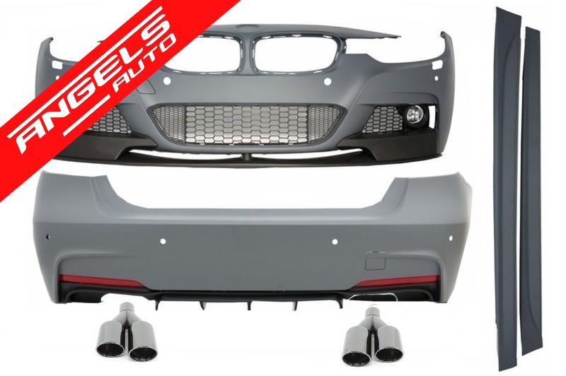 Pachet M compatibil cu BMW Seria 3 F30 2011+ Kit M-Performance cu Tobe M negre