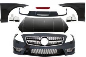 Pachet AMG compatibil cu Mercedes W218 CLS 2011+ CLS63 Kit AMG Complet cu Tobe