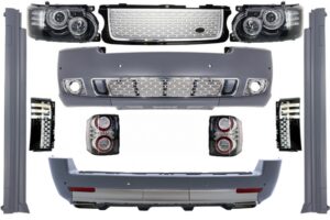 Pachet Complet Autobiography Look compatibil cu Range Rover Vogue L322 (02-12) Negru-Argintiu