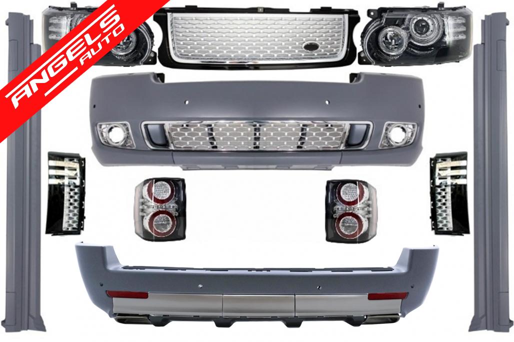 Pachet Complet Autobiography Look compatibil cu Range Rover Vogue L322 (02-12) Negru-Argintiu