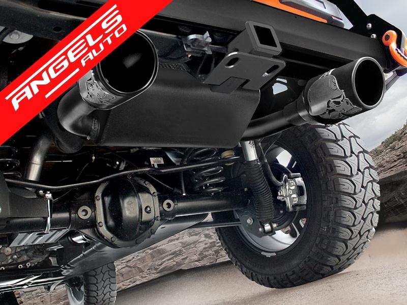 Toba Axle-Back compatibila cu Jeep Wrangler Rubicon JK 2007-2017 Metal Mulisha Look - imagine 6
