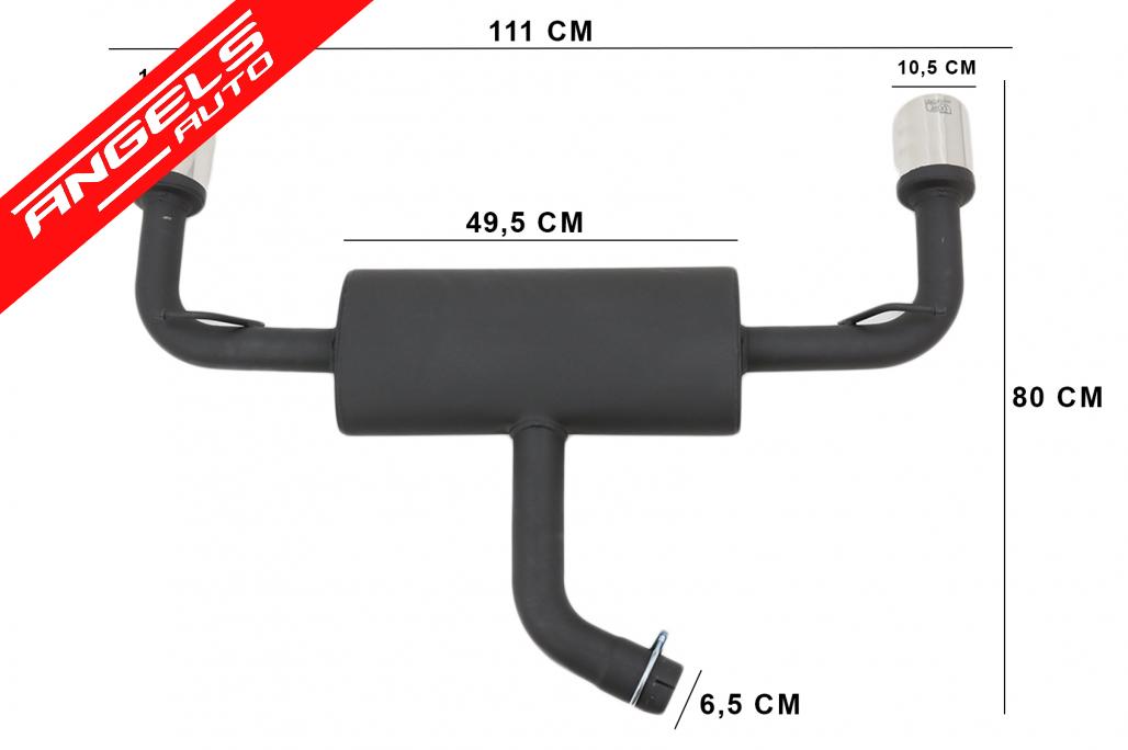 Sistem de evacuare compatibil cu VW compatibil cu Golf 7 VII (2013-up) GTI Design - imagine 2