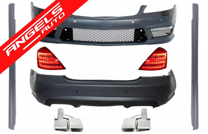 Pachet AMG compatibil cu Mercedes W221 S-Class (2005-2009) kit Cu tobe si Stopuri