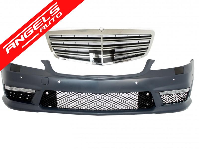 Bara Fata AMG compatibila cu Mercedes W221 S-Class S63 S65 05-12 Completa cu Grila