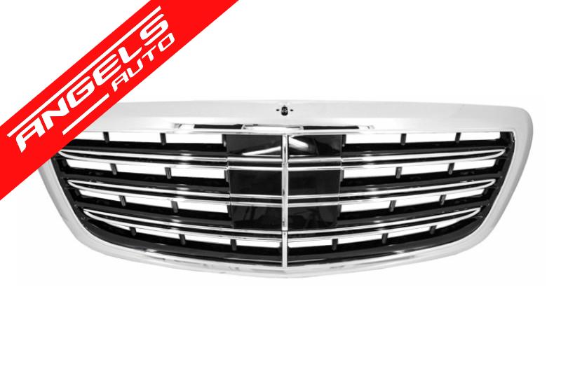Bara Fata AMG compatibila cu Mercedes W222 S-Class (2013-up) S65 Completa cu Grila - imagine 3