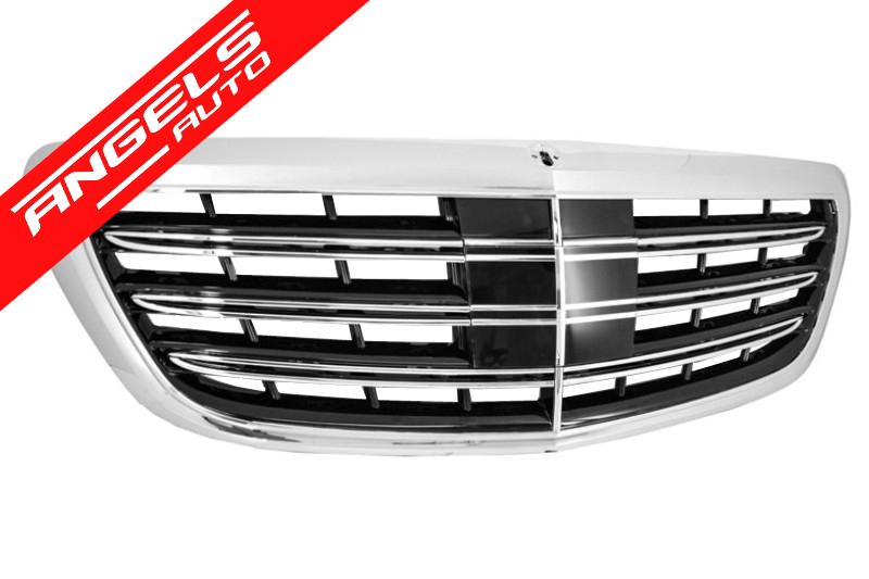 Bara Fata AMG compatibila cu Mercedes W222 S-Class (2013-up) S65 Completa cu Grila - imagine 6