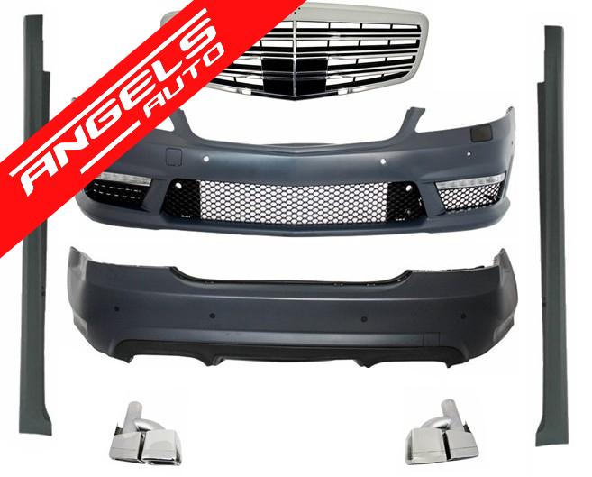Pachet AMG compatibil cu Mercedes S-Class W221 S63 AMG 2005-2013 Cu Tobe si Grila