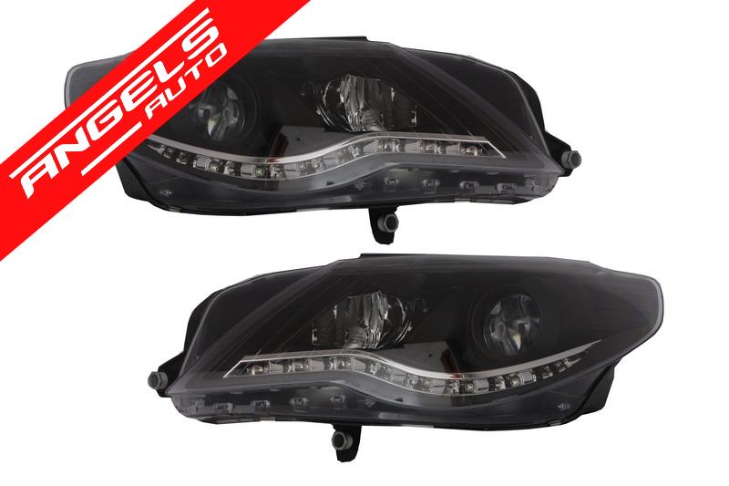 Faruri compatibile cu Passat CC LED Dayline 08-12 Negru DEPO