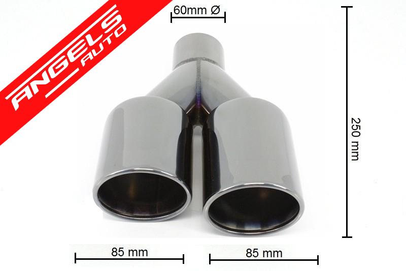 Ornamente Tobe Evacuare compatibile cu BMW 5 E60 F10 M3 M5 M-Power Negre - imagine 2