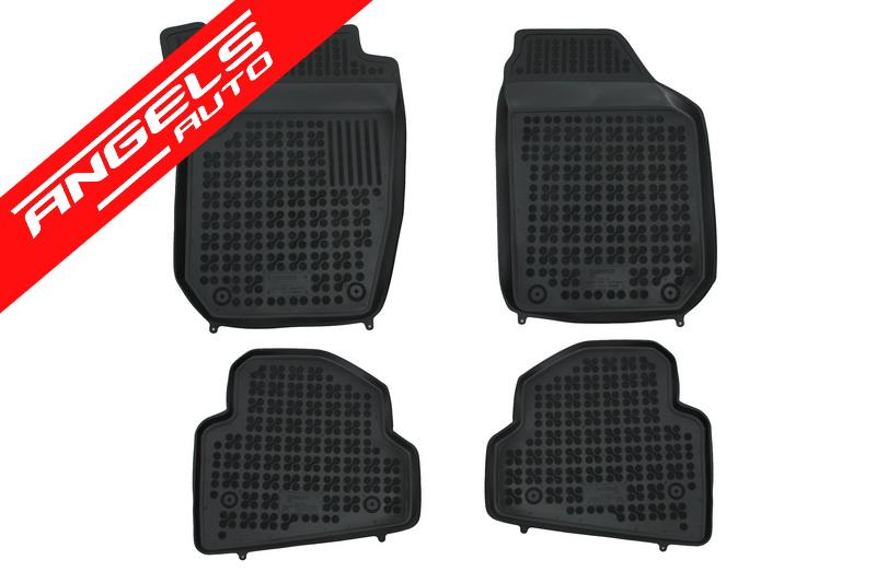 Covorase Presuri Auto Negru din Cauciuc compatibile cu Skoda Fabia II 2007-2014
