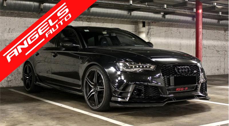 Prelungire Bara Fata compatibila cu Audi A6 C7 4G RS6 Design (2011-2018) Carbon - imagine 5